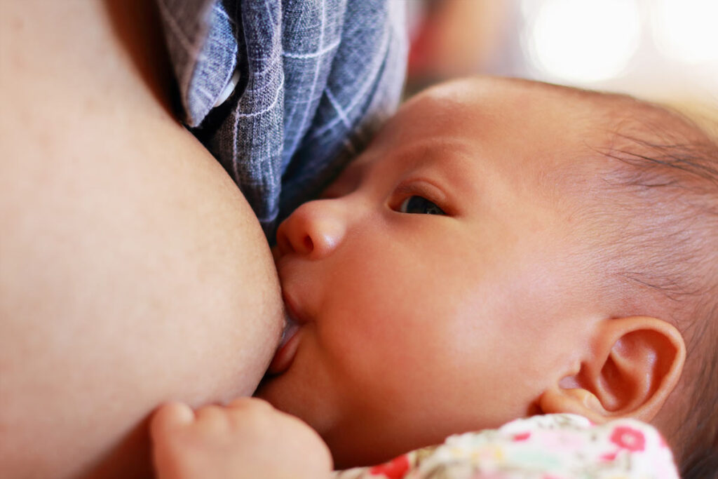 breastfeeding baby with a very shallow latch