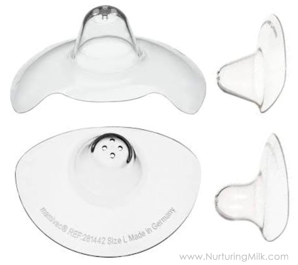 Recommended nipple shield shapes