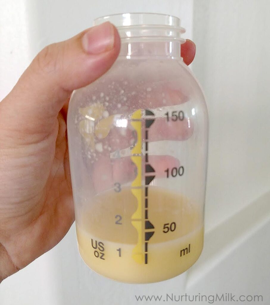 Bottle of transitional milk